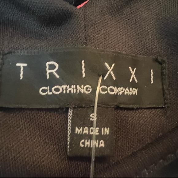 TRIXXI Black and Pink Fit and Flare Mini Dress with Bateau Neckline/size S - Picture 6 of 14